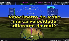 Velocmetro do avio marca velocidade diferente da real. Entenda.